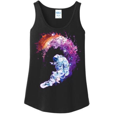 Astronaut Surfing Ladies Essential Tank