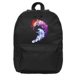 Astronaut Surfing 16 in Basic Backpack