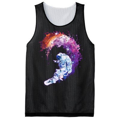 Astronaut Surfing Mesh Reversible Basketball Jersey Tank