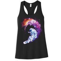 Astronaut Surfing Women's Racerback Tank