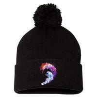 Astronaut Surfing Pom Pom 12in Knit Beanie