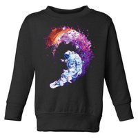 Astronaut Surfing Toddler Sweatshirt