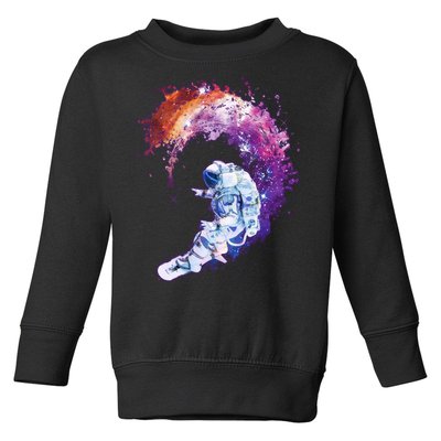 Astronaut Surfing Toddler Sweatshirt