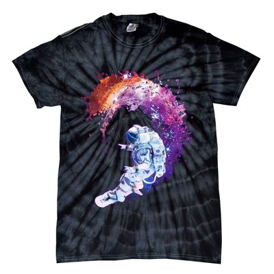 Astronaut Surfing Tie-Dye T-Shirt