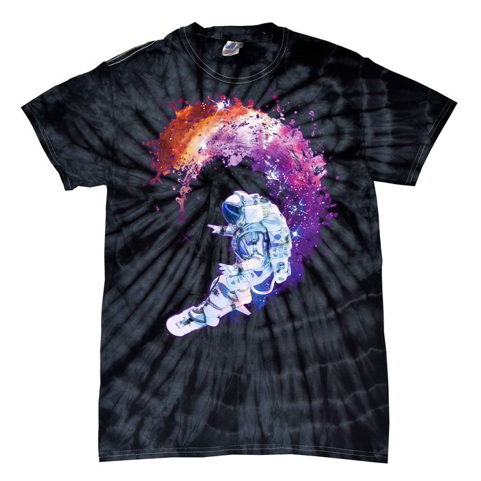 Astronaut Surfing Tie-Dye T-Shirt