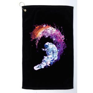 Astronaut Surfing Platinum Collection Golf Towel