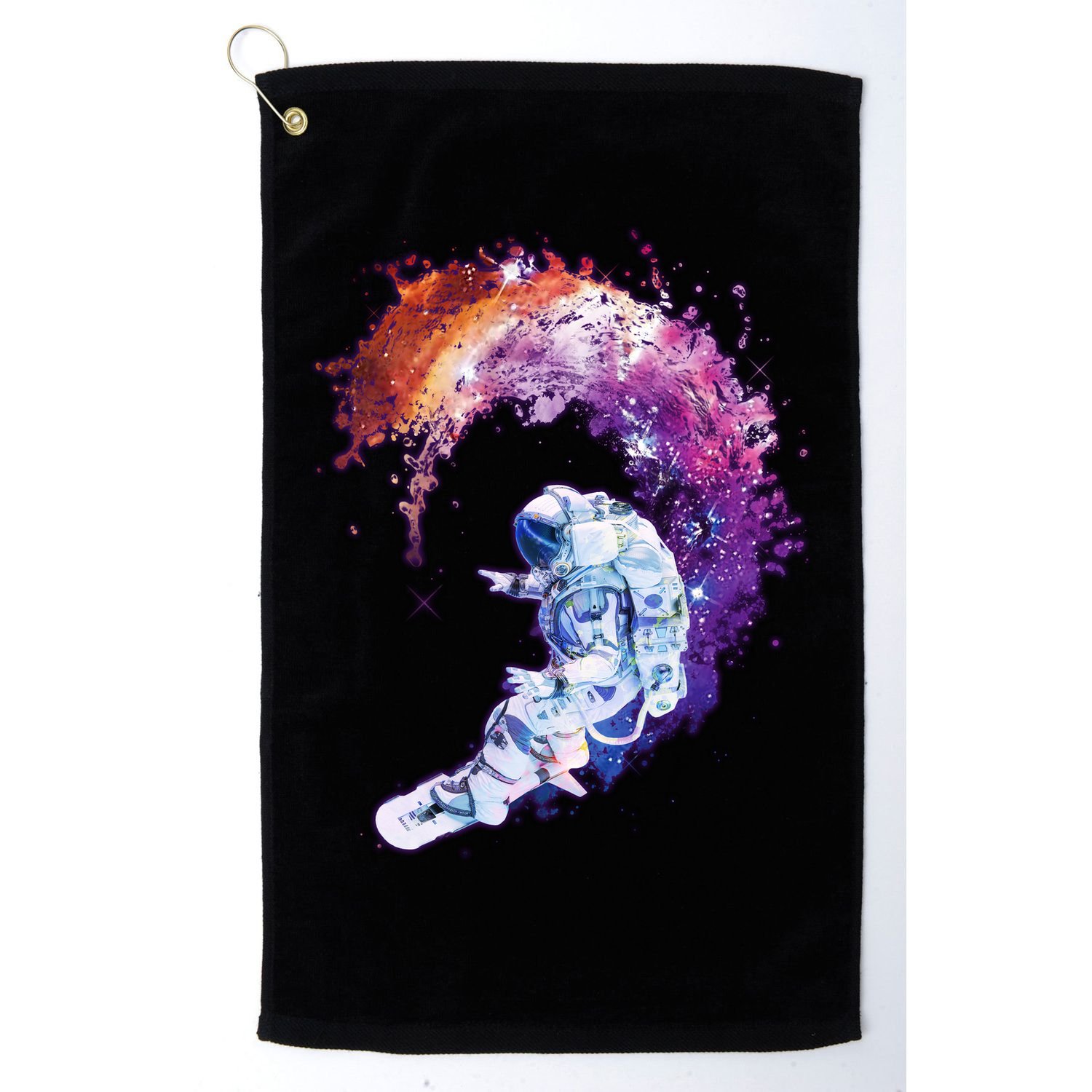 Astronaut Surfing Golf Towel