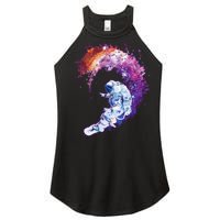 Astronaut Surfing Women's Perfect Tri Rocker Tank