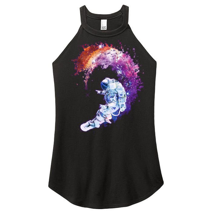 Astronaut Surfing Women's Perfect Tri Rocker Tank