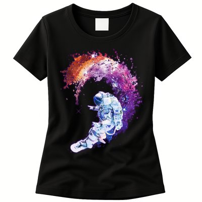 Astronaut Surfing Womens T-Shirt