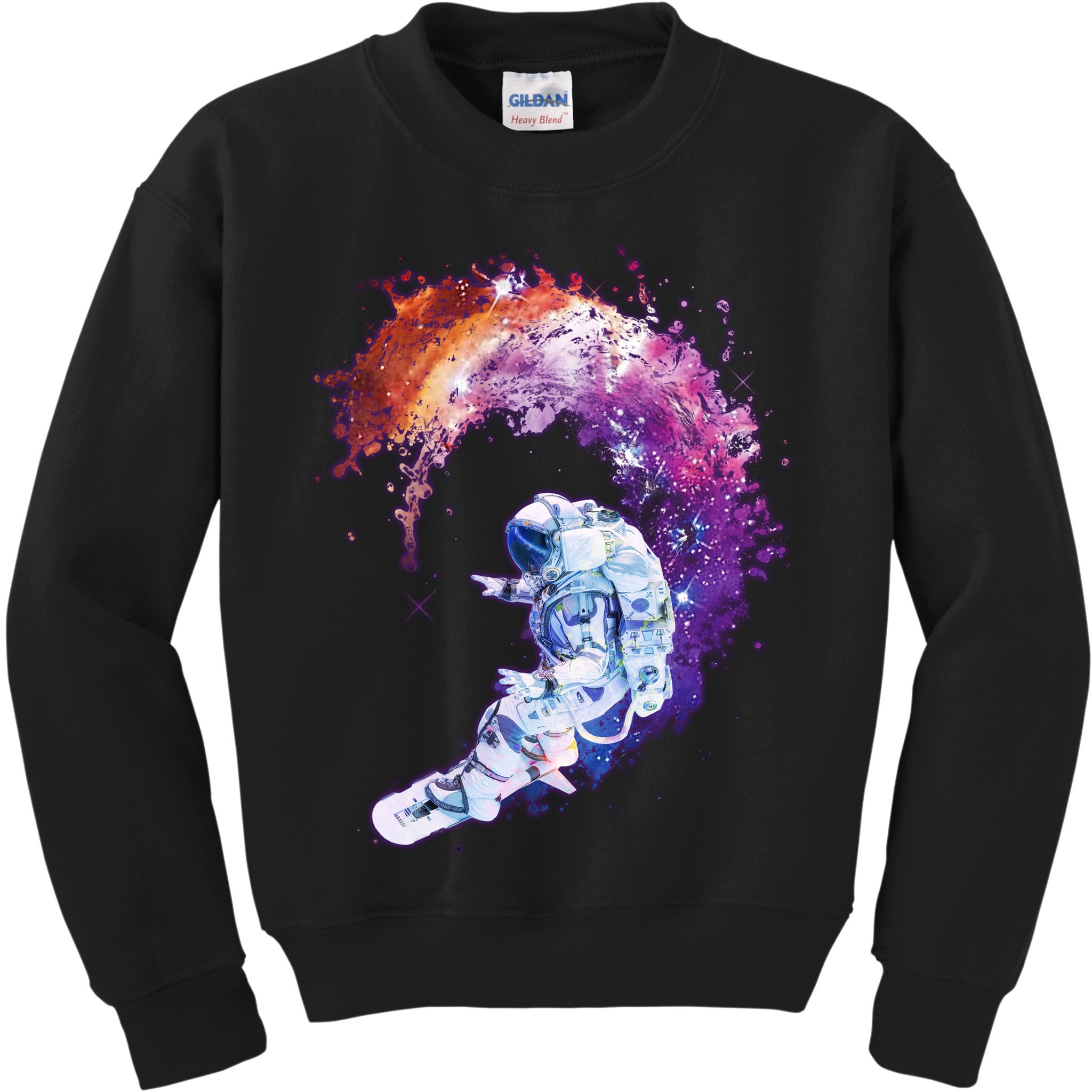 Astronaut Surfing Kids Sweatshirt