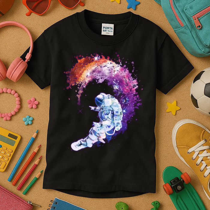 Astronaut Surfing Kids T-Shirt