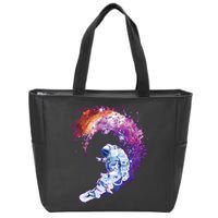 Astronaut Surfing Zip Tote Bag