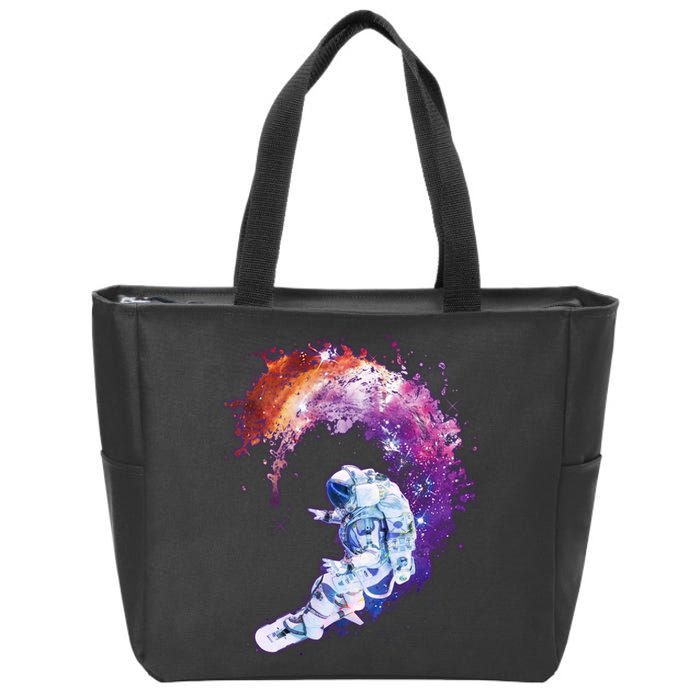 Astronaut Surfing Zip Tote Bag