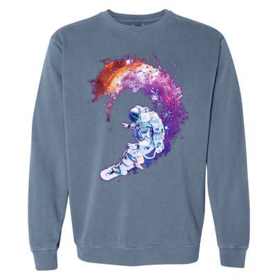 Astronaut Surfing Garment-Dyed Sweatshirt