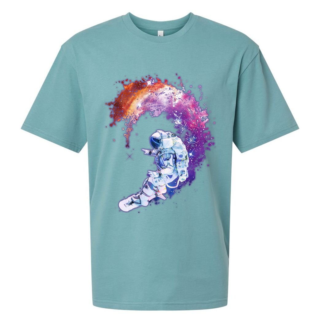 Astronaut Surfing Sueded Cloud Jersey T-Shirt