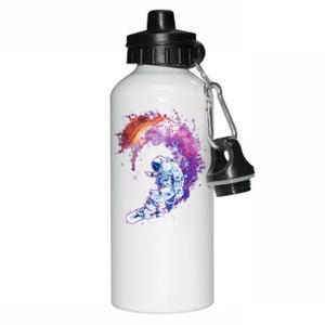 Astronaut Surfing Aluminum Water Bottle