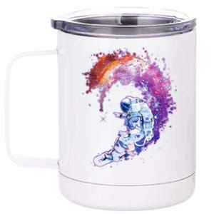 Astronaut Surfing 12 oz Stainless Steel Tumbler Cup