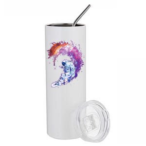 Astronaut Surfing Stainless Steel Tumbler