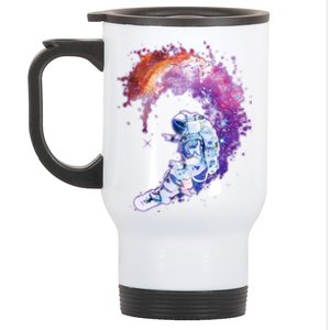 Astronaut Surfing Stainless Steel Travel Mug