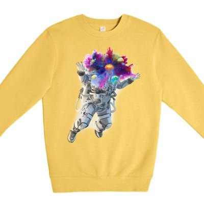 Astronaut Universe Planet Explosion Premium Crewneck Sweatshirt