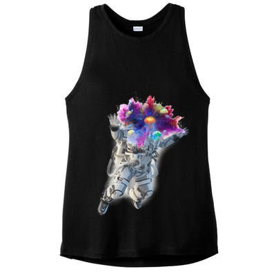 Astronaut Universe Planet Explosion Ladies PosiCharge Tri-Blend Wicking Tank
