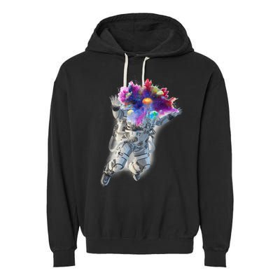 Astronaut Universe Planet Explosion Garment-Dyed Fleece Hoodie