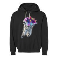 Astronaut Universe Planet Explosion Garment-Dyed Fleece Hoodie