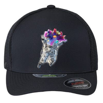 Astronaut Universe Planet Explosion Flexfit Unipanel Trucker Cap