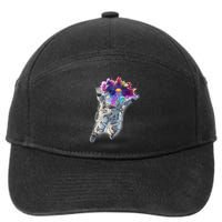 Astronaut Universe Planet Explosion 7-Panel Snapback Hat