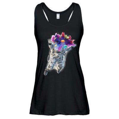 Astronaut Universe Planet Explosion Ladies Essential Flowy Tank