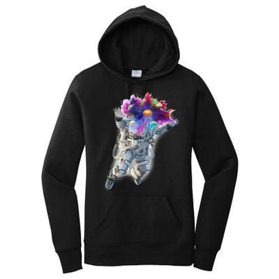 Astronaut Universe Planet Explosion Women's Pullover Hoodie