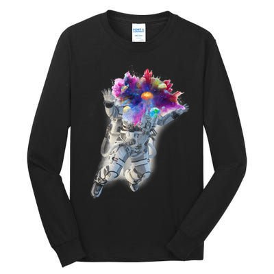 Astronaut Universe Planet Explosion Tall Long Sleeve T-Shirt