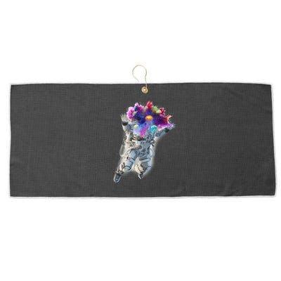 Astronaut Universe Planet Explosion Large Microfiber Waffle Golf Towel