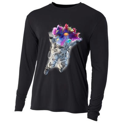 Astronaut Universe Planet Explosion Cooling Performance Long Sleeve Crew