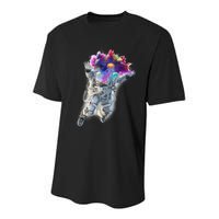 Astronaut Universe Planet Explosion Youth Performance Sprint T-Shirt