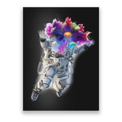 Astronaut Universe Planet Explosion Poster