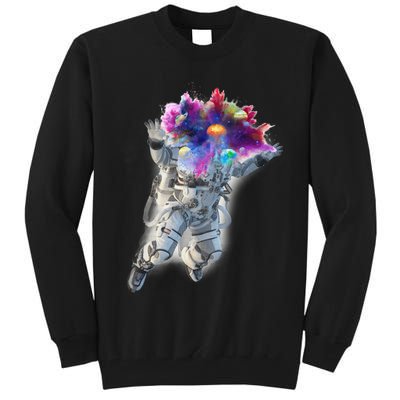 Astronaut Universe Planet Explosion Tall Sweatshirt