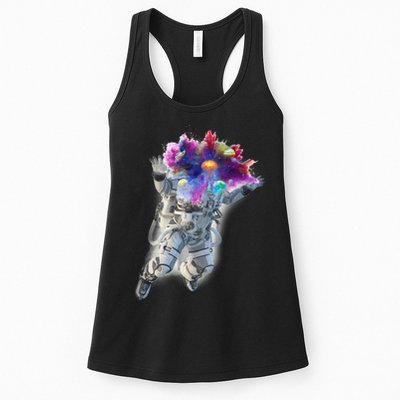 Astronaut Universe Planet Explosion Womens Tank Top
