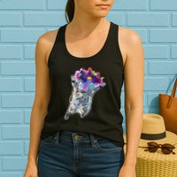 Astronaut Universe Planet Explosion Womens Tank Top
