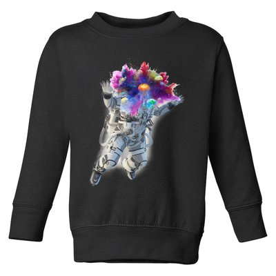 Astronaut Universe Planet Explosion Toddler Sweatshirt