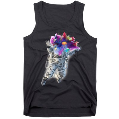 Astronaut Universe Planet Explosion Tank Top