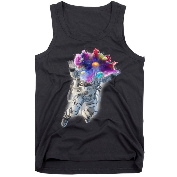 Astronaut Universe Planet Explosion Tank Top