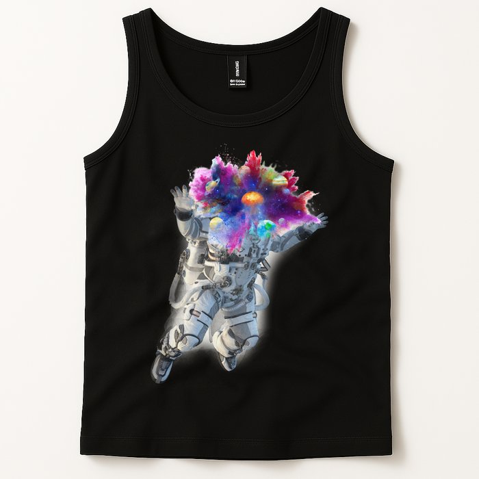 Astronaut Universe Planet Explosion Tank Top