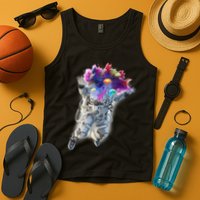 Astronaut Universe Planet Explosion Tank Top