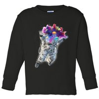 Astronaut Universe Planet Explosion Toddler Long Sleeve Shirt