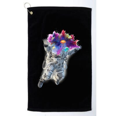 Astronaut Universe Planet Explosion Platinum Collection Golf Towel