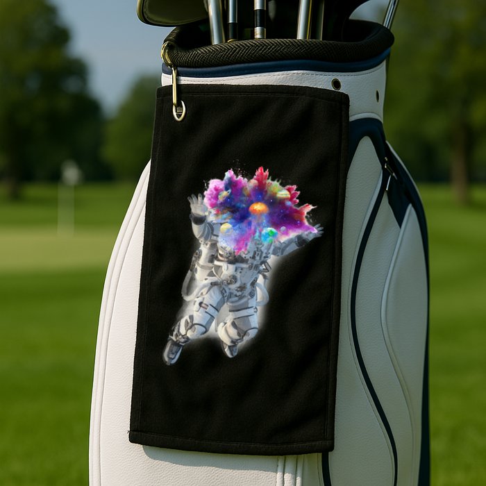 Astronaut Universe Planet Explosion Golf Towel