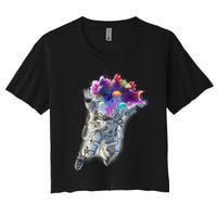 Astronaut Universe Planet Explosion Crop Top