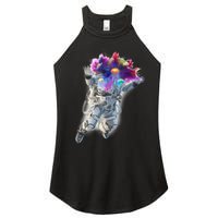 Astronaut Universe Planet Explosion Women's Perfect Tri Rocker Tank